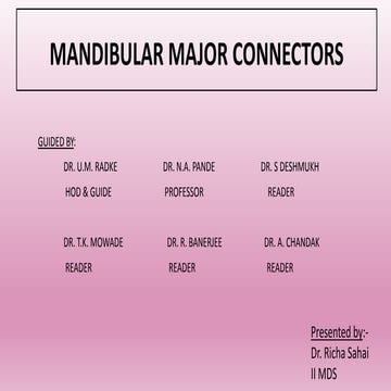 MANDIBULAR MAJOR CONNECTORS