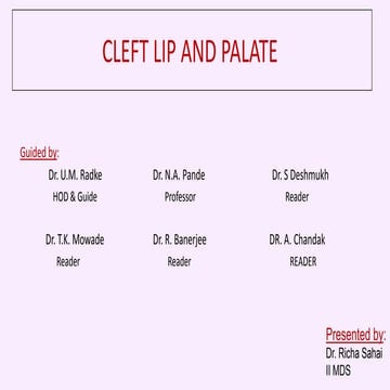 CLEFT LIP AND PALATE