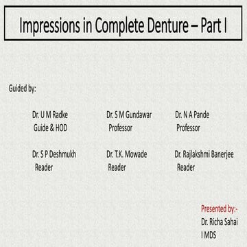 Impressions in complete denture 