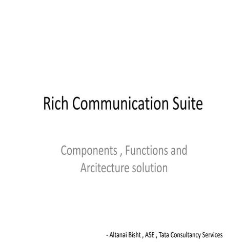 Rich communication suite 