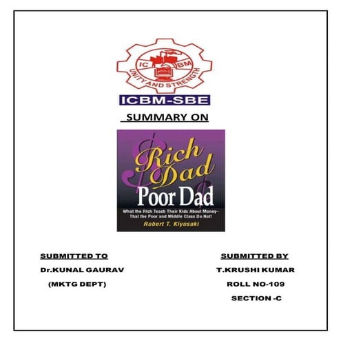 Rich dad poor dad summary