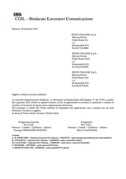 Richiesta incontro allegato 17