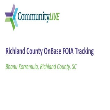 Richland Onbase Foia Tracking Solution Pptx