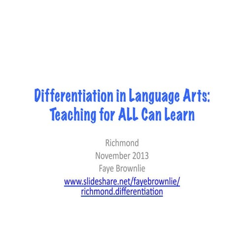 Richmond.differentiation