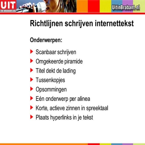 Richtlijnen Schrijven Internetteksten Presentatie1