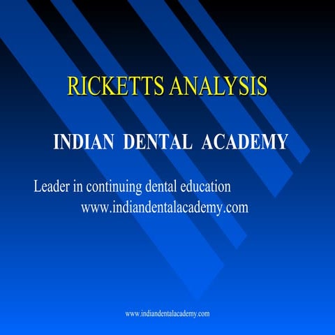 Ricketts analysis in orthodontics /certified fixed orthodontic courses by Ind...