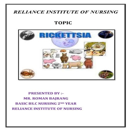 Rickettsial zoonoses