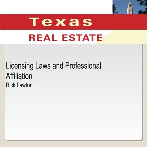 Rick Lawton - Real Estate Licensing