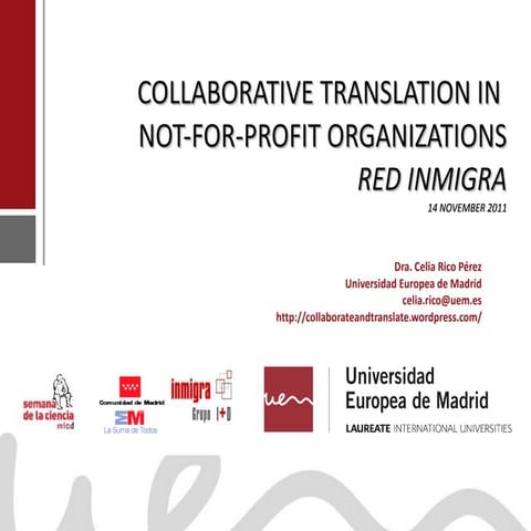 Collaborative Translation in not-for-profit organizations | PPT