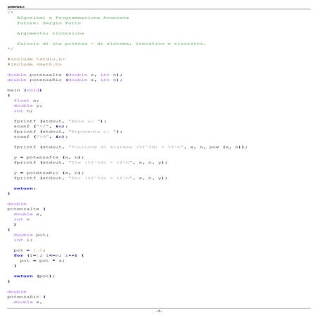 Algoritmi e Programmazione Avanzata - Ordinamento e ricorsione