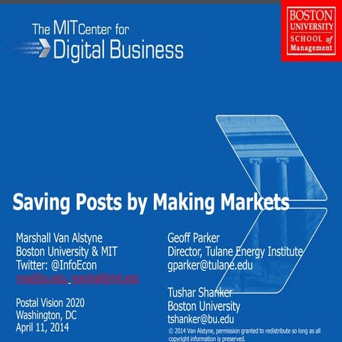 Saving Posts by Making Markets