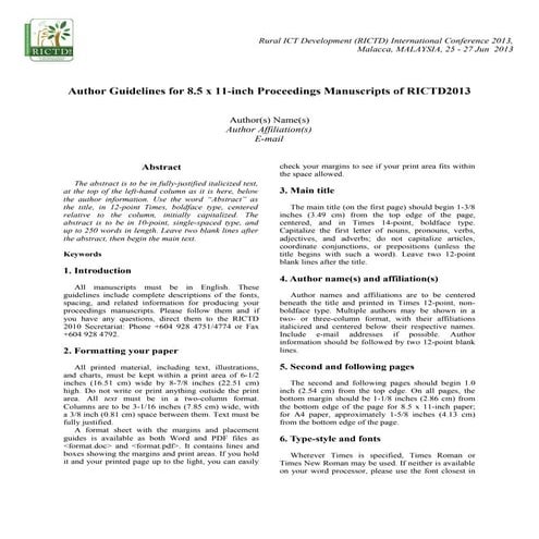 Rictd2013 paper format