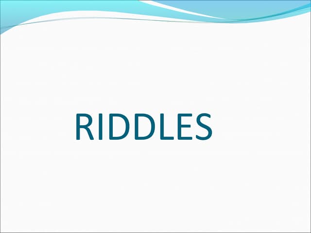 Riddles by sourav maiti