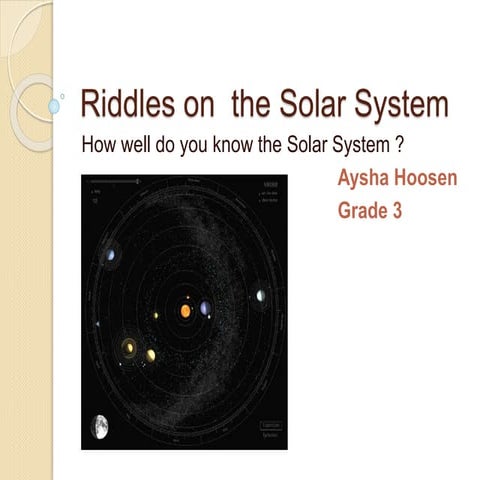 Riddles on  the solar system