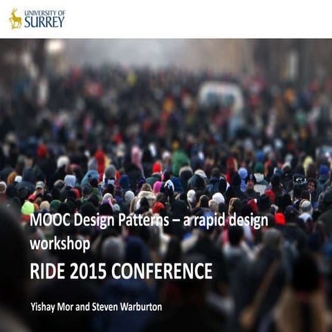 RIDE 2015 Rapid Design Workshop
