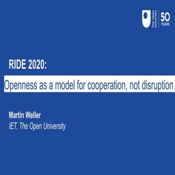 Open education as anti-disruption