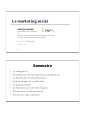 Le marketing social : que faire et ...