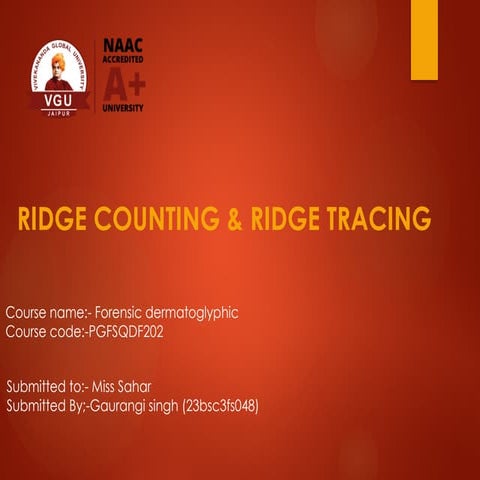 ridge counting amd ridge tracing  is ridges crossing or touching an imaginary...
