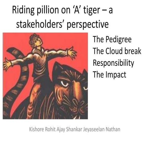 Riding pillion on ‘a’ tiger