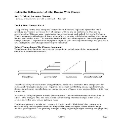 Riding rollercoasteroflife change