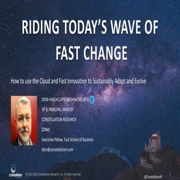 Riding Today’s Wave of Fast Change | CIOOnline Future of Cloud Summit by Dion...