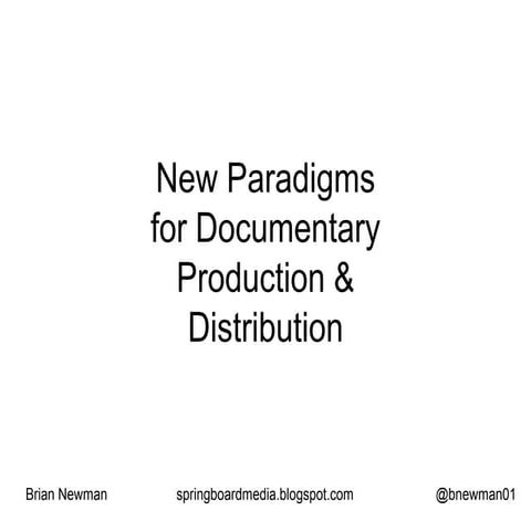 New directions for documentary - RIDM