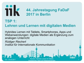 Hybrides Lernen mit Tablets, Smartphones, Apps und Webanwendungen