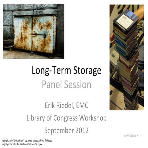 Long-Term Storage - Panel Session @ Library of Congress Workshop
