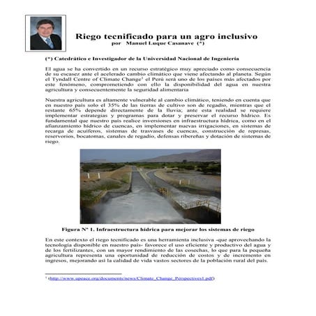 Riego tecnificado para un agro inclusivo