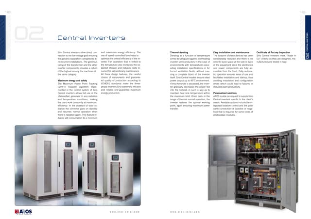 Riello aros-central-transformer-based-solar-inverters