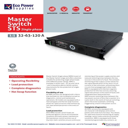 Riello master-switch-sts-1p