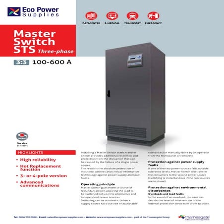 Riello master-switch-sts-3p