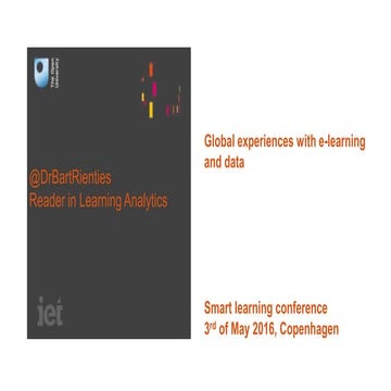 Global experiences with e-learning and data