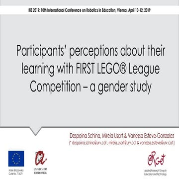 Participants’ perceptions about their learning with FIRST LEGO® League Compet...