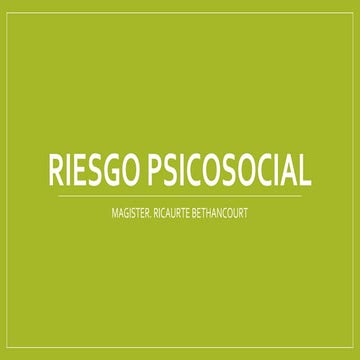 Riesgo psicosocial ppt