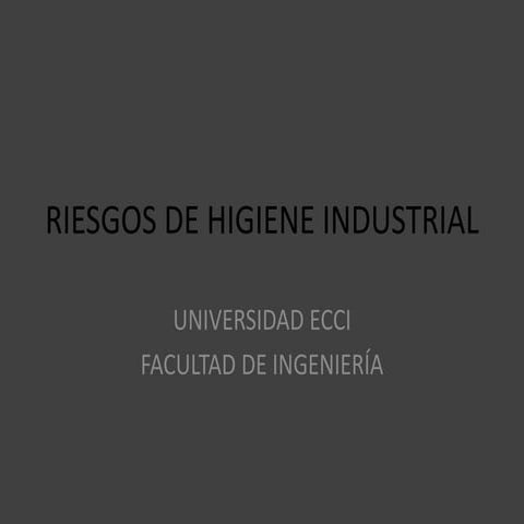Riesgos de higiene industrial-Ari 13908