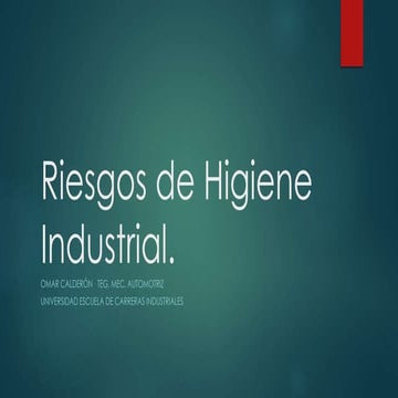 Tipos de Riegos de Seguridad Insdustrial