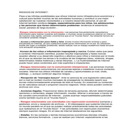 Riesgos de internet