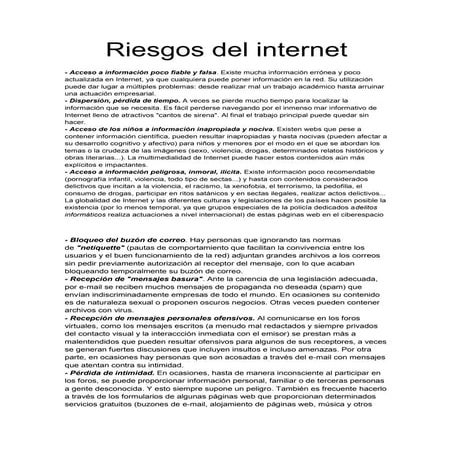 Riesgos del internet