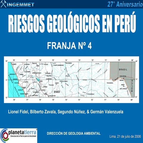 RIESGOS GEOLÓGICOS EN EL PERÚ - FRANJA N°4
