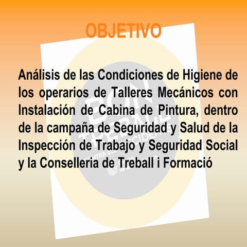 Riesgos higiénicos en talleres mecánicos III Jornadas Canarias Baleares