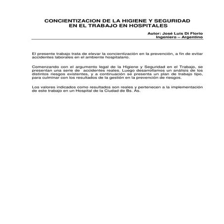 Riesgos hospitalarios