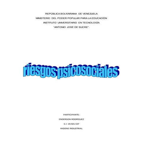 Riesgos psicosociales 1