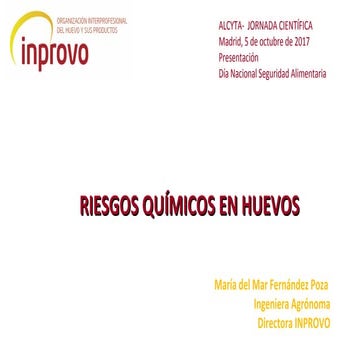 Riesgos Químicos huevos María del Mar Fernandez 
