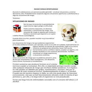 Riesgo versus oportunidad