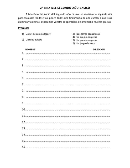 Formato Para Rifa De Raspadito : Formato De Rifa