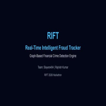 RIFT: Real-Time Intelligent Fraud Tracker Using Graph Theory and ...