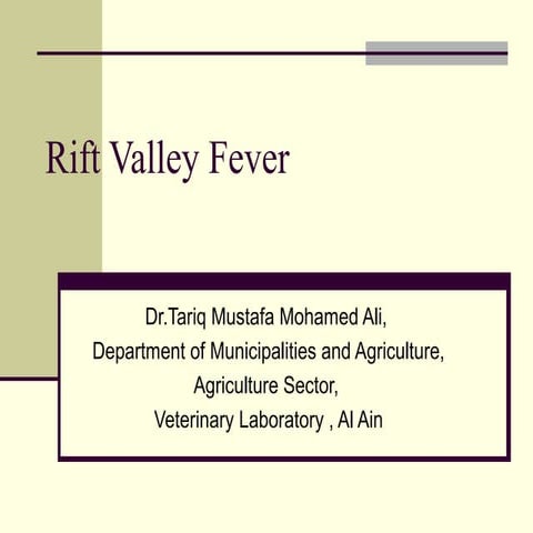 Rift valley fever