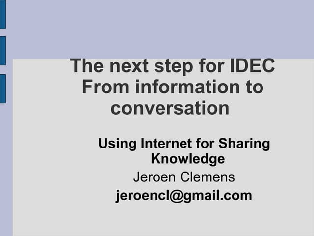 Using Internet for sharing knowledge