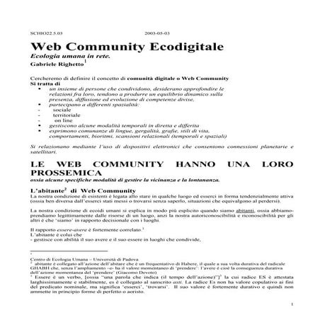 Righetto.Web Community Ecodigitale